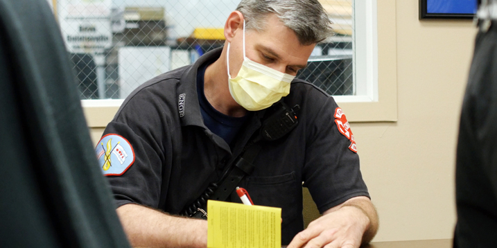 Firefighter Cancer screening in Chicago.